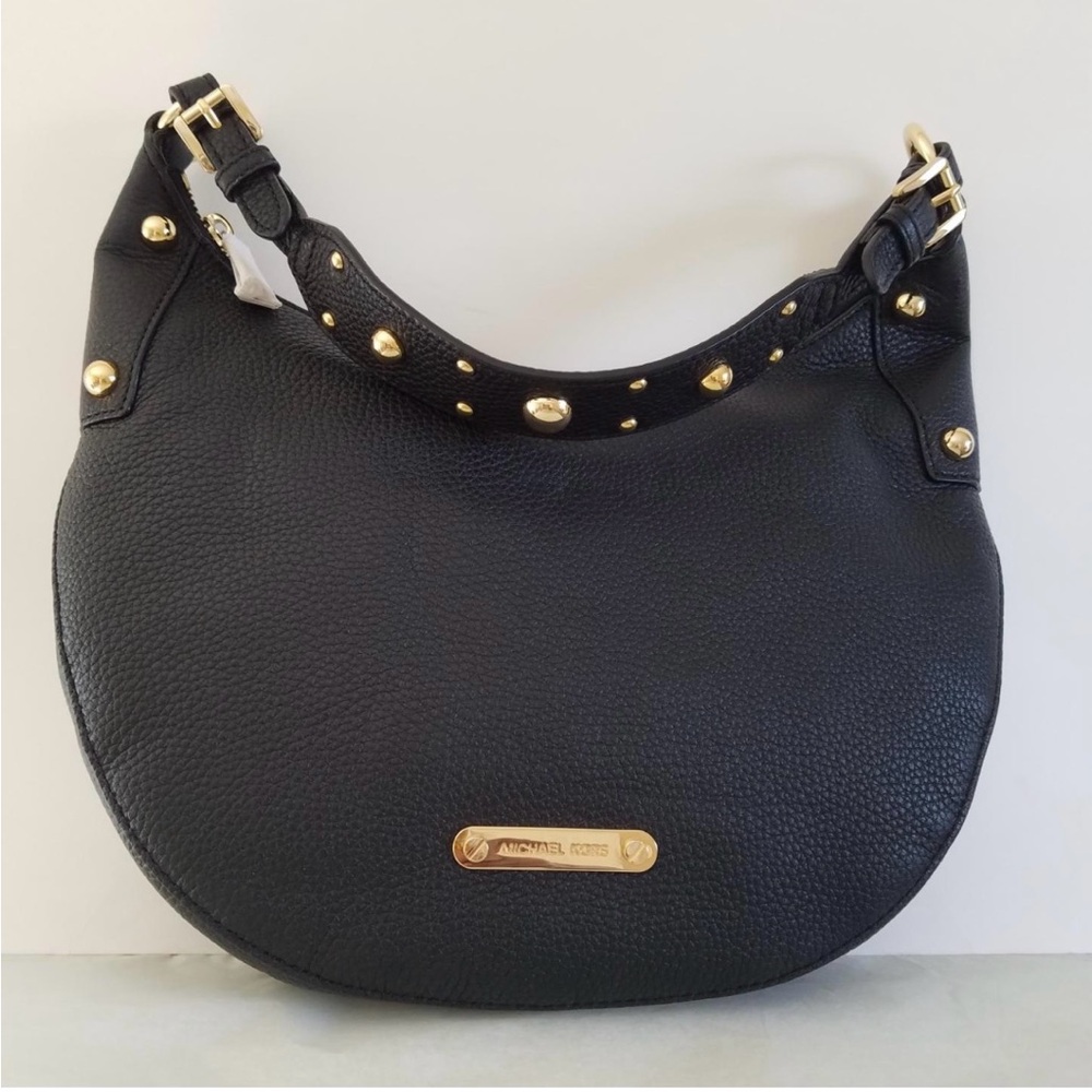 NWOT- Michael Kors Black and Gold Hobo Bag with Elegant Accents